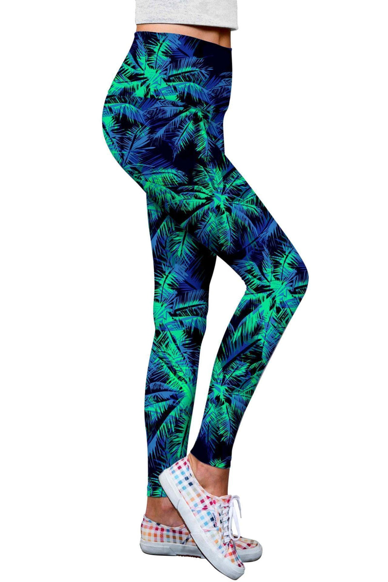 Electric Jungle Lucy Printed Performance Leggings - Women-Electric Jungle-XS-Navy/Blue/Green-JadeMoghul Inc.