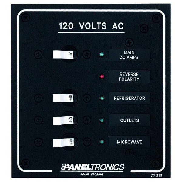 Electrical Panels Paneltronics Standard AC 3 Position Breaker Panel & Main w/LEDs [9972313B] Paneltronics