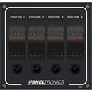 Electrical Panels Paneltronics Waterproof Panel - DC 4-Position Illuminated Rocker Switch & Circuit Breaker [9960022B] Paneltronics