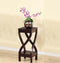 Elegant Design Small Size Plant Stand, Dark Brown-Console Tables-Dark Brown-Wood-JadeMoghul Inc.