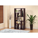 Elegant Display Cabinet /TV Stand With 9 Open Shelves.-Entertainment Centers and Tv Stands-Dark Brown-Wood-JadeMoghul Inc.