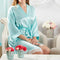 Elegant Lace Kimono Robe - Aqua (Personalization Available)-Wedding General-JadeMoghul Inc.