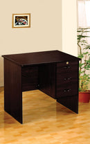 Elegant Looking Hamm Desk, Espresso-Desks and Hutches-Brown-PB Wood Veneer-JadeMoghul Inc.