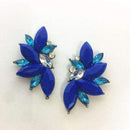 Elegant Rhinestone Crystal Stud Earrings-deep blue-JadeMoghul Inc.