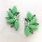 Elegant Rhinestone Crystal Stud Earrings-deep green-JadeMoghul Inc.