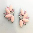 Elegant Rhinestone Crystal Stud Earrings-pink 2-JadeMoghul Inc.
