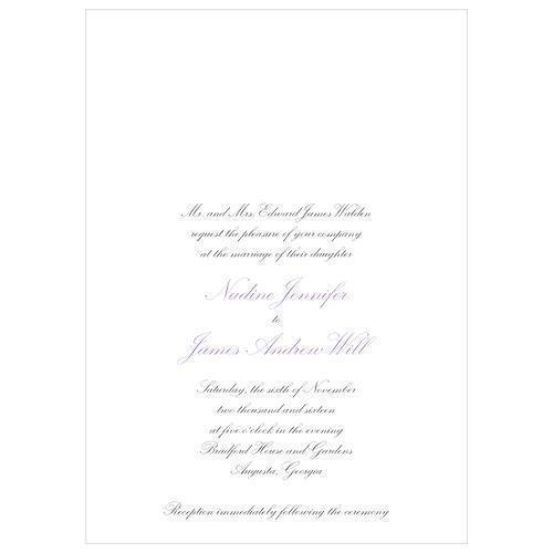 Elegant Script Invitation Purple (Pack of 1)-Invitations & Stationery Essentials-Lavender-JadeMoghul Inc.