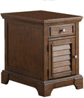 Elegant Side Table, Dark Oak Brown-Side Tables and End Tables-Dark Oak Brown-Rbw Mango Veneer PB-JadeMoghul Inc.