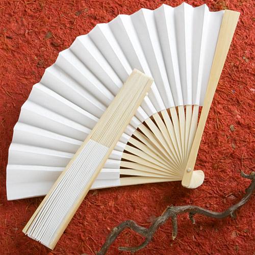 Elegant White Folding Fans-Personalized Gifts for Men-JadeMoghul Inc.