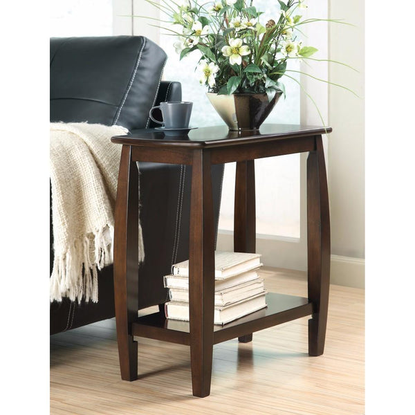 Elegant Wooden Chair Side Table, Brown-Side Tables and End Tables-Brown-Wood-JadeMoghul Inc.