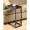 Elegantly Charmed Wood And Metal Snack Table, Brown-Coffee Tables-Brown-Wood and Metal-JadeMoghul Inc.