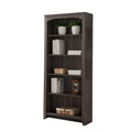 Elegantly Designed 5-Tier Bookcase, Gray-Book Cases-Gray-Wood-JadeMoghul Inc.