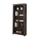 Elegantly Designed 5-Tier Bookcase, Gray-Book Cases-Gray-Wood-JadeMoghul Inc.