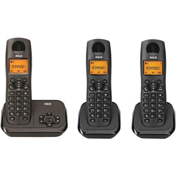 Element Series DECT 6.0 Cordless Phone with Caller ID & Digital Answering System (3-Handset System)-Cordless Phones-JadeMoghul Inc.