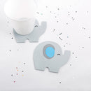 Elephant Coaster - Little Peanut (Blue - 12 Sets)-Personalized Coasters-JadeMoghul Inc.