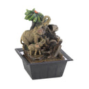 Side Table Decor Elephant Family Tabletop Fountain