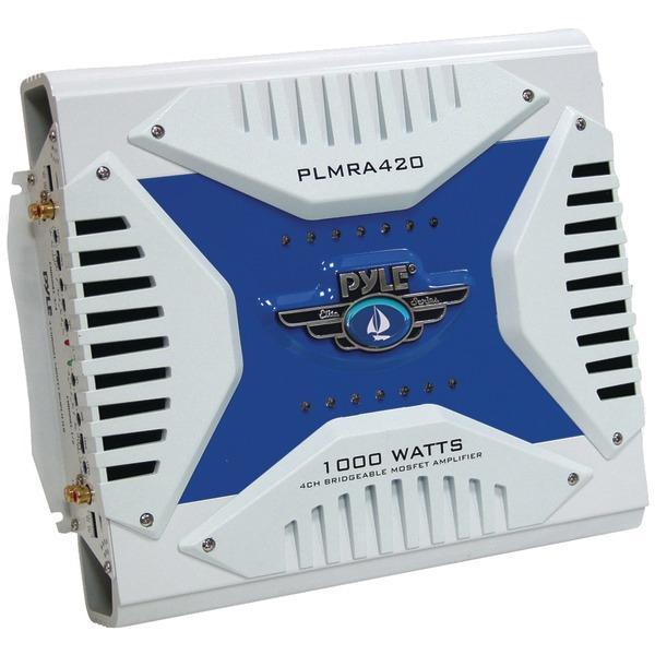 Elite Series Waterproof Marine Bridgeable MOSFET Class AB Amp (4 Channels, 1,000 Watts)-Amplifiers & Accessories-JadeMoghul Inc.