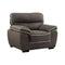 Elly Contemporary Chair, Graphite Finish-Living Room Furniture Sets-Graphite-Faux-Nubuck Fabric Solid Wood-JadeMoghul Inc.