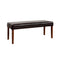 Elmore Modern Style Bench , Antique Oak-Accent and Storage Benches-Antique Oak-Leatherette Solid Wood Wood Veneer & Others-JadeMoghul Inc.