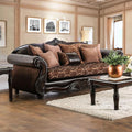 Elpis Spacious Howling Sofa Traditional Style, Brown-Sofas-Brown-Fabric-JadeMoghul Inc.