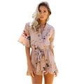 ELSVIOS Women Rompers print lace Jumpsuit Summer Short pleated Overalls Jumpsuit Female chest wrapped strapless Playsuit-18-L-JadeMoghul Inc.