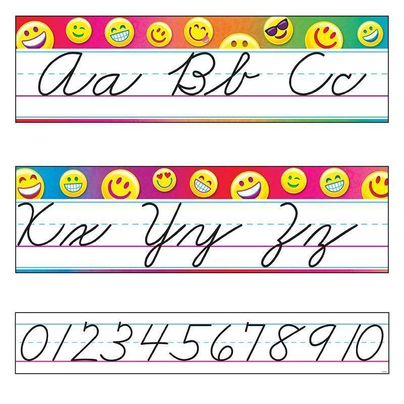 EMOJI ALPHABET LINE CURSIVE BBS-Learning Materials-JadeMoghul Inc.