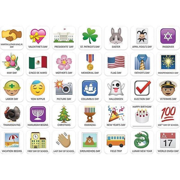 EMOJI FUN HOLIDAY CALENDAR COVER-UP-Learning Materials-JadeMoghul Inc.