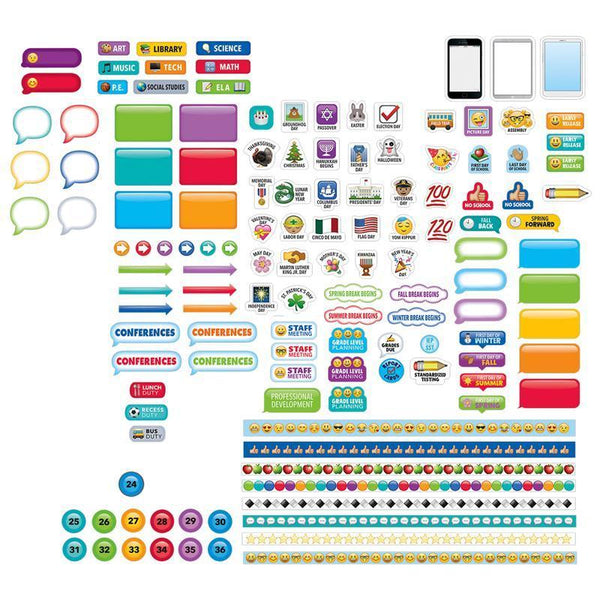 EMOJI LESSON PLANNER STICKERS-Learning Materials-JadeMoghul Inc.