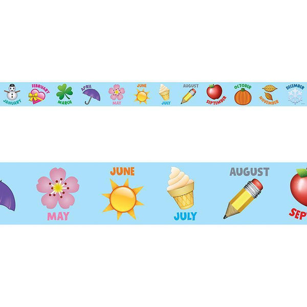 EMOJI MONTHS OF THE YEAR BORDER-Learning Materials-JadeMoghul Inc.