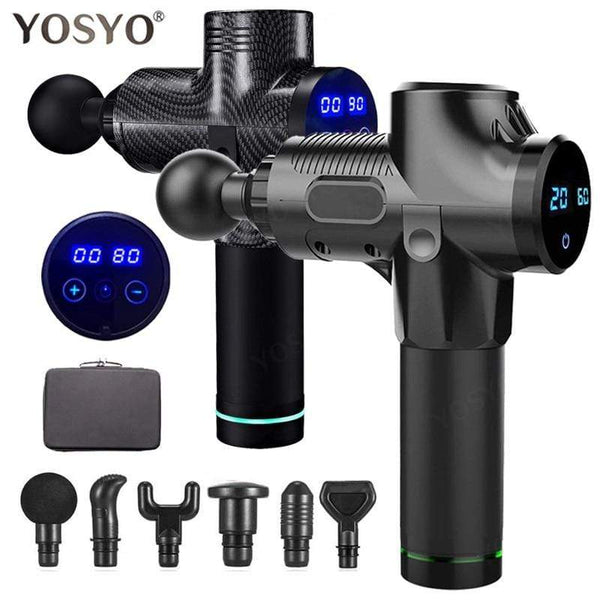 EMS Massage Gun Rechargeable Muscle Stimulator Deep Tissue Professional Massager Gun Body Relaxation Slimming Pain Relief AExp