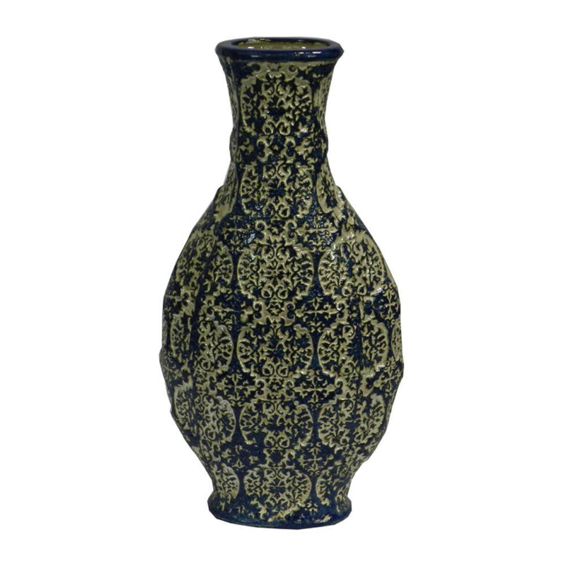 Enchanting Ceramic Vase - Benzara-vases-Green-Ceramic-Glossy-JadeMoghul Inc.