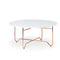 Enchanting Coffee Table, White & Copper-Coffee Tables-White & Copper-MDF Metal-JadeMoghul Inc.