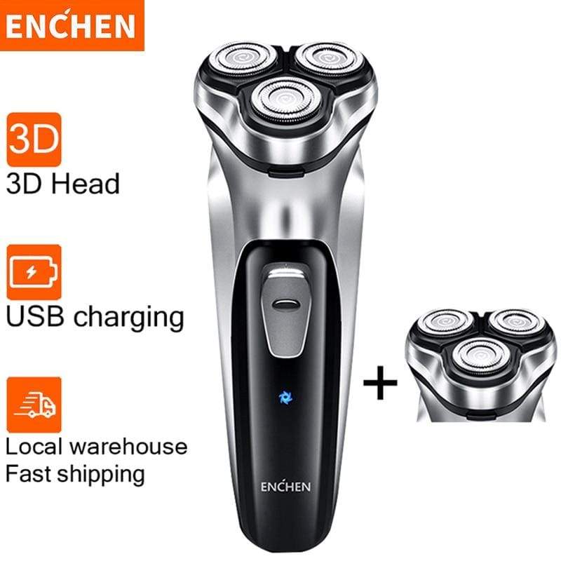 Enchen Electric Shaver Men's Razor Beard Trimmer shaver for men  3 blades portable beard trimmer cutting machine for sideburns 5 AExp