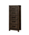 End Tables Rustic Style Solid Wood Swivel Chest with Drawers, Brown Benzara