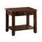 End Tables Solid Wooden End Table With Bottom Shelf & Drawer, Cherry Brown Benzara