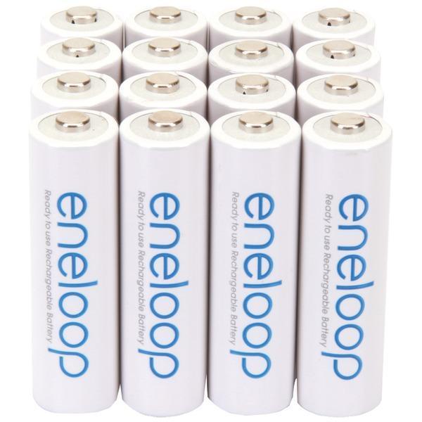 eneloop(R) Rechargeable Batteries (AA; 16 pk)-Round Cell Batteries-JadeMoghul Inc.