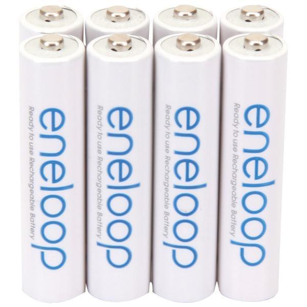 eneloop(R) Rechargeable Batteries (AAA; 8 pk)-Round Cell Batteries-JadeMoghul Inc.