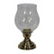 Engaging Design Glass Candleholder - Benzara-Candleholders-Gold-Metal Glass-Shiny-JadeMoghul Inc.