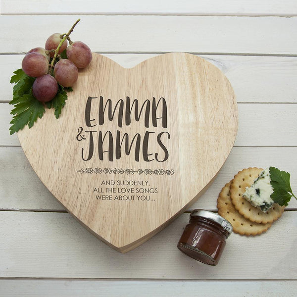 Cheese Board Ideas Engraved All About You Heart Cheese Board