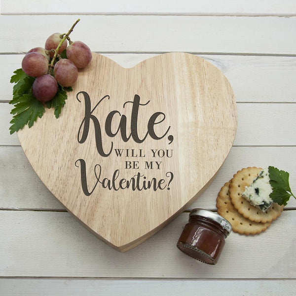 Cheese Board Ideas Engraved Be My Valentine Heart Cheese Board