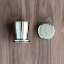 Engraved Collapsible Silver Shot Glass - Stacked Monogram Etching (Pack of 1)-Personalized Gifts For Men-JadeMoghul Inc.