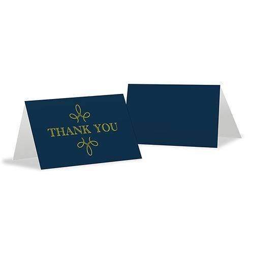 "Enjoy" "Thank you" Blank Tent Card Navy Blue (Pack of 1)-Table Planning Accessories-Purple-JadeMoghul Inc.