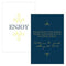 "Enjoy" "Thank you" Rectangular Card Navy Blue (Pack of 1)-Popular Wedding Favors-Oasis Blue-JadeMoghul Inc.