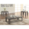 Enormous 3 piece weathered Gray occasional Table set-Coffee Table Sets-Gray-MDF-JadeMoghul Inc.