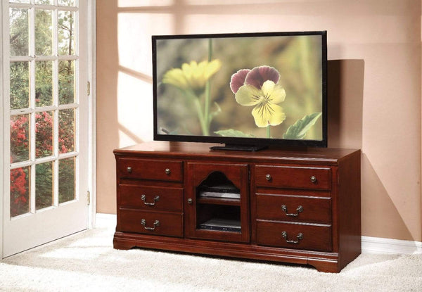 Entertainment Centers and Tv Stands Trendy TV Stand, Cherry Brown Benzara