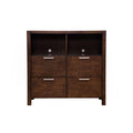 TV Media Chest With 4 Drawers In Wood Chestnut Brown