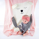 Envelope for Newborns Linens Baby bedding Rabbit/Bear/Cat Blanket Warm Wool muslin Swaddle Kids Bath Towel Blanket for Newborn-21-JadeMoghul Inc.