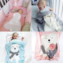 Envelope for Newborns Linens Baby bedding Rabbit/Bear/Cat Blanket Warm Wool muslin Swaddle Kids Bath Towel Blanket for Newborn-5-JadeMoghul Inc.