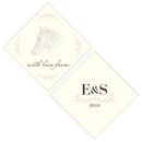 Equestrian Love Square Tag Vintage Pink (Pack of 1)-Wedding Favor Stationery-Chocolate Brown-JadeMoghul Inc.