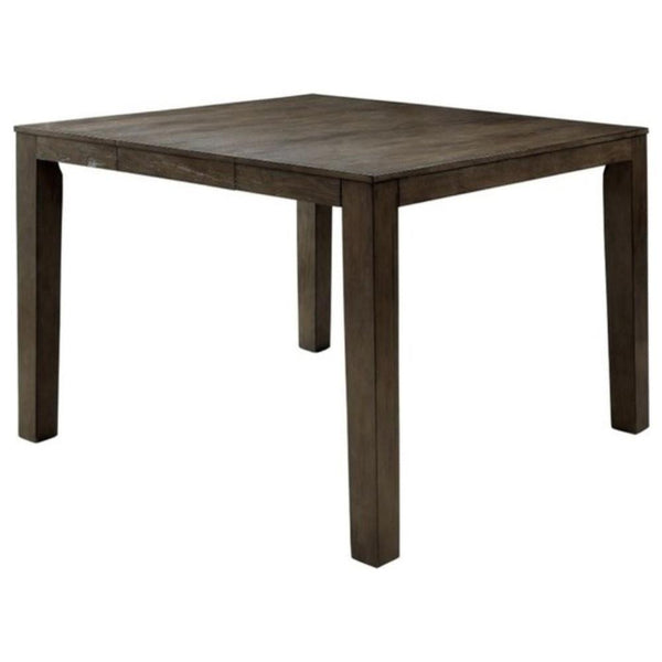 Eris II Counter Height Transitional Table, Gray Finish-Bar Stools & Tables-Gray-Solid Wood/Wood Veneer-JadeMoghul Inc.